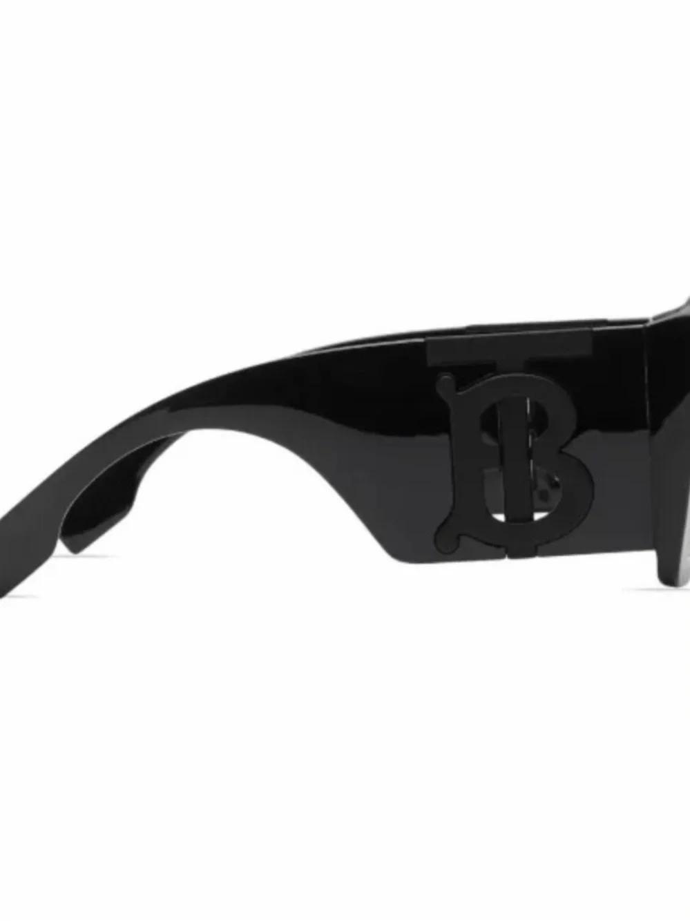 Burberry Oversize Black Square 'TB' Logo Sunglasses Authentic
